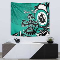 Personalized Canada Haida Eagle Tapestry Turquoise Style - Wonder Print Shop