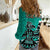 Personalized Canada Haida Eagle Women Casual Shirt Turquoise Style - Wonder Print Shop
