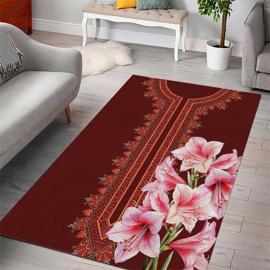 Africa Dashiki Area Rug With Belladonna Lily - Wonder Print Shop