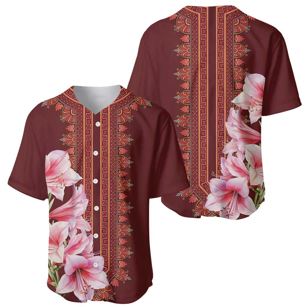 Africa Dashiki Baseball Jersey With Belladonna Lily - Wonder Print Shop