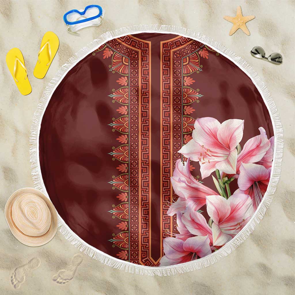Africa Dashiki Beach Blanket With Belladonna Lily - Wonder Print Shop