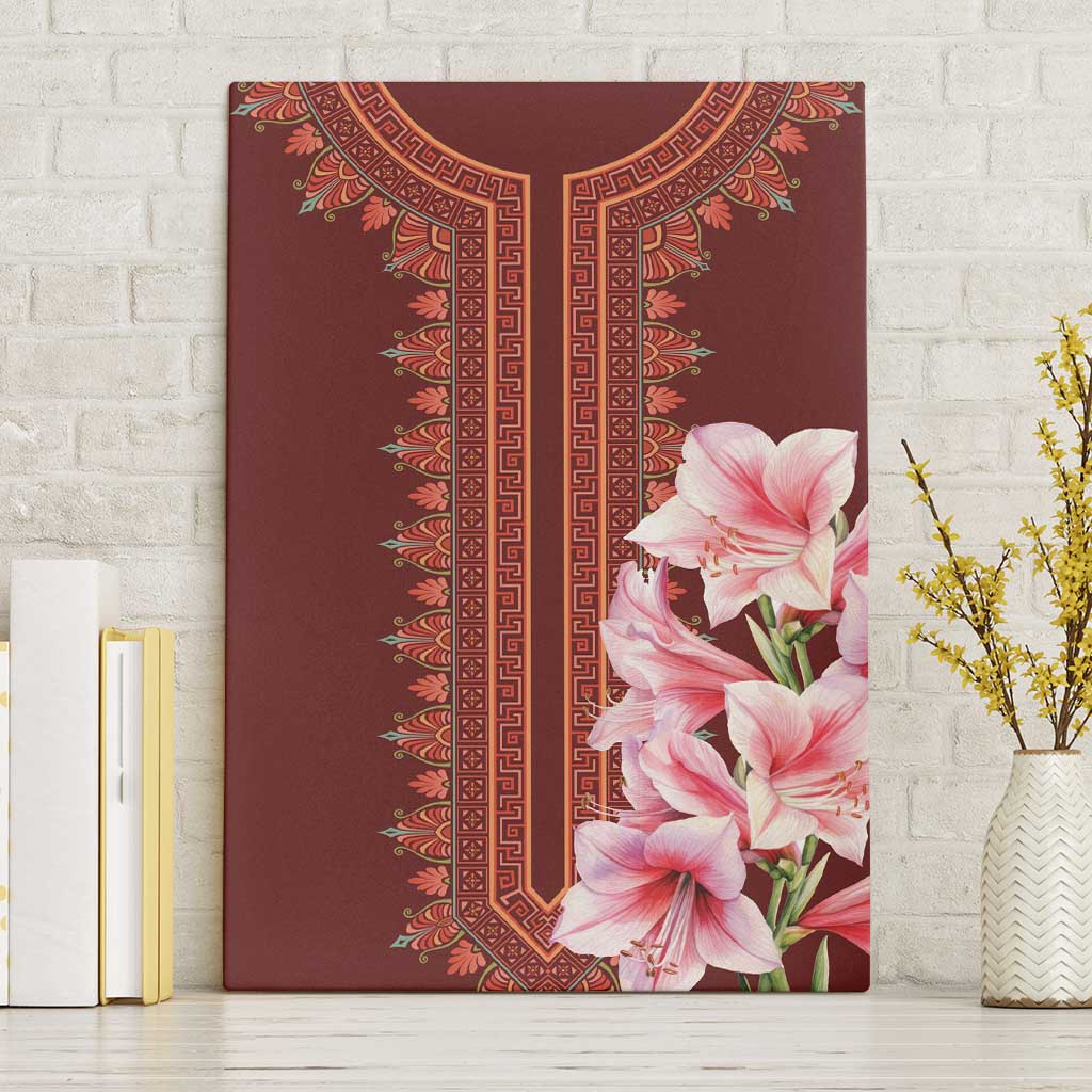 Africa Dashiki Canvas Wall Art With Belladonna Lily - Wonder Print Shop
