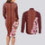 Africa Dashiki Couples Matching Long Sleeve Bodycon Dress and Long Sleeve Button Shirt With Belladonna Lily - Wonder Print Shop