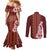 Africa Dashiki Couples Matching Mermaid Dress and Long Sleeve Button Shirt With Belladonna Lily