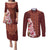 Africa Dashiki Couples Matching Puletasi and Long Sleeve Button Shirt With Belladonna Lily - Wonder Print Shop