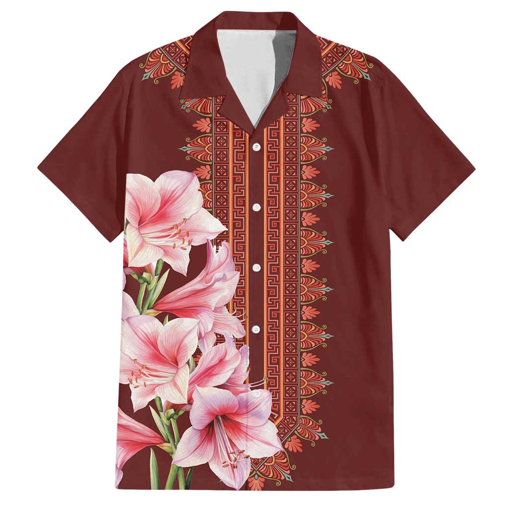 Africa Dashiki Family Matching Off Shoulder Maxi Dress and Hawaiian Shirt With Belladonna Lily - Wonder Print Shop