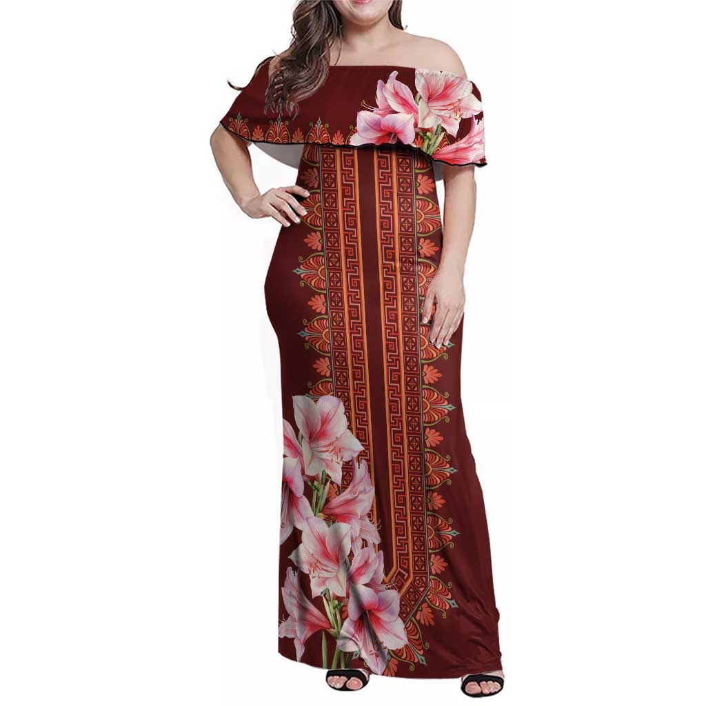 Africa Dashiki Family Matching Off Shoulder Maxi Dress and Hawaiian Shirt With Belladonna Lily - Wonder Print Shop