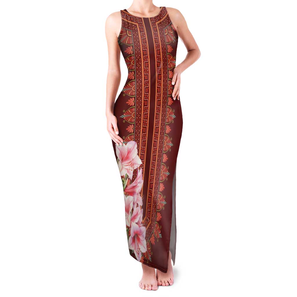 Africa Dashiki Family Matching Tank Maxi Dress and Hawaiian Shirt With Belladonna Lily - Wonder Print Shop