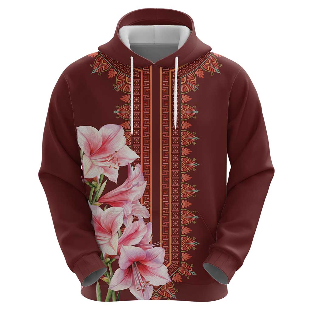 Africa Dashiki Hoodie With Belladonna Lily - Wonder Print Shop