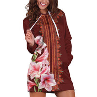 Africa Dashiki Hoodie Dress With Belladonna Lily - Wonder Print Shop