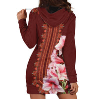 Africa Dashiki Hoodie Dress With Belladonna Lily - Wonder Print Shop