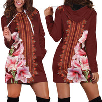 Africa Dashiki Hoodie Dress With Belladonna Lily - Wonder Print Shop