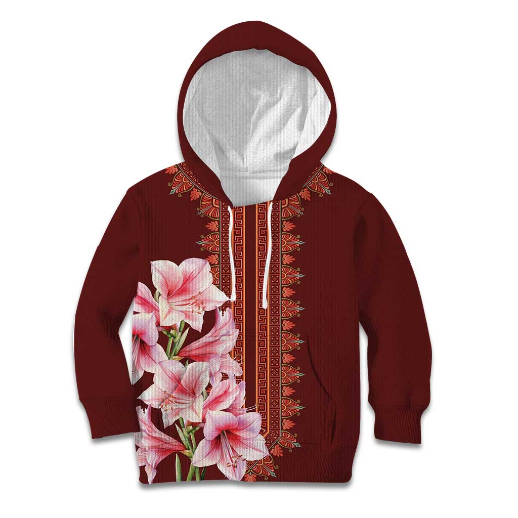 Africa Dashiki Kid Hoodie With Belladonna Lily - Wonder Print Shop