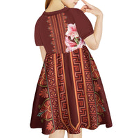 Africa Dashiki Kid Short Sleeve Dress With Belladonna Lily - Wonder Print Shop