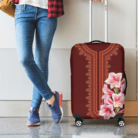 Africa Dashiki Luggage Cover With Belladonna Lily - Wonder Print Shop