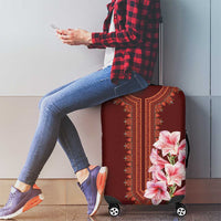 Africa Dashiki Luggage Cover With Belladonna Lily - Wonder Print Shop