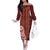 Africa Dashiki Off The Shoulder Long Sleeve Dress With Belladonna Lily - Wonder Print Shop