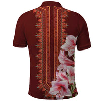 Africa Dashiki Polo Shirt With Belladonna Lily - Wonder Print Shop