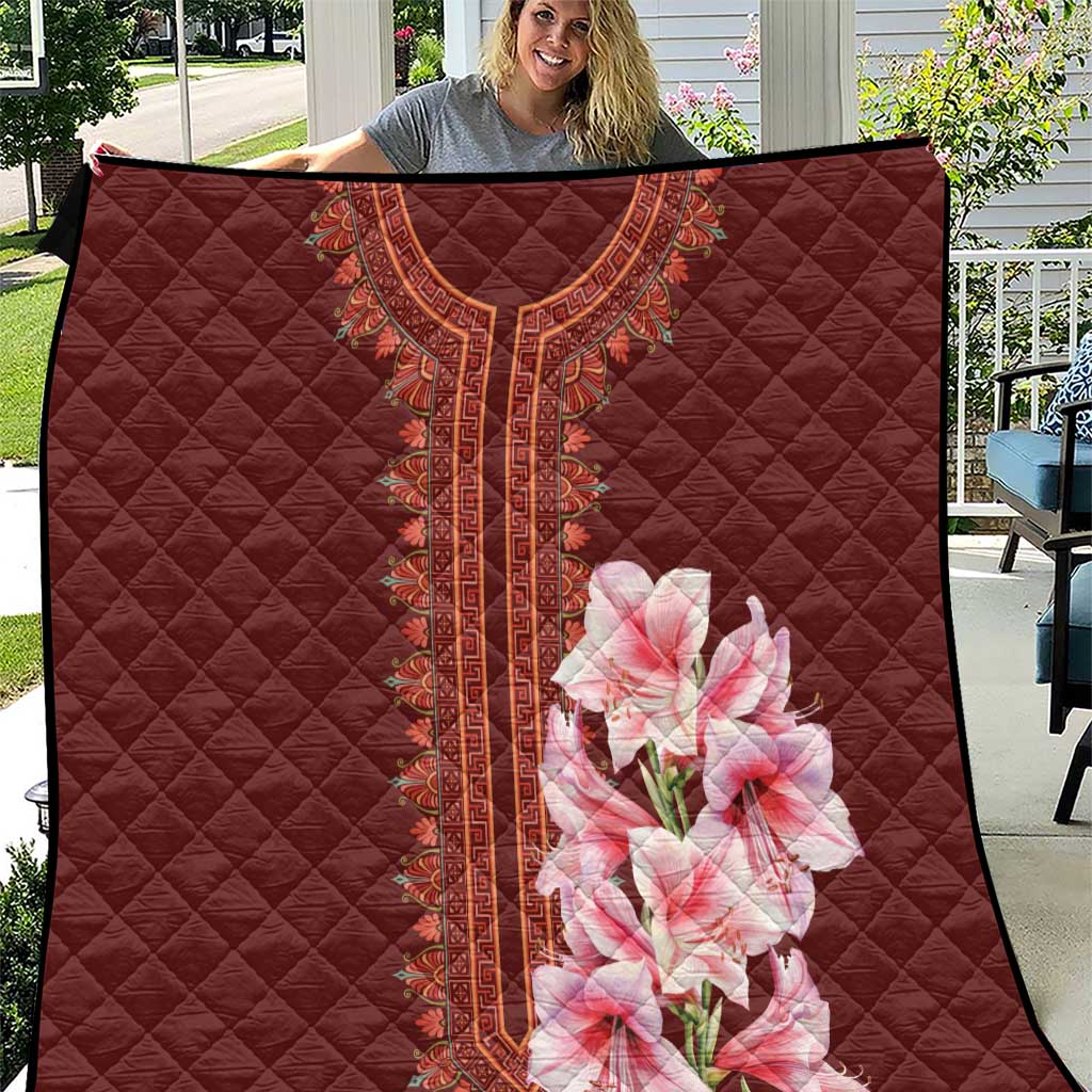 Africa Dashiki Quilt With Belladonna Lily - Wonder Print Shop