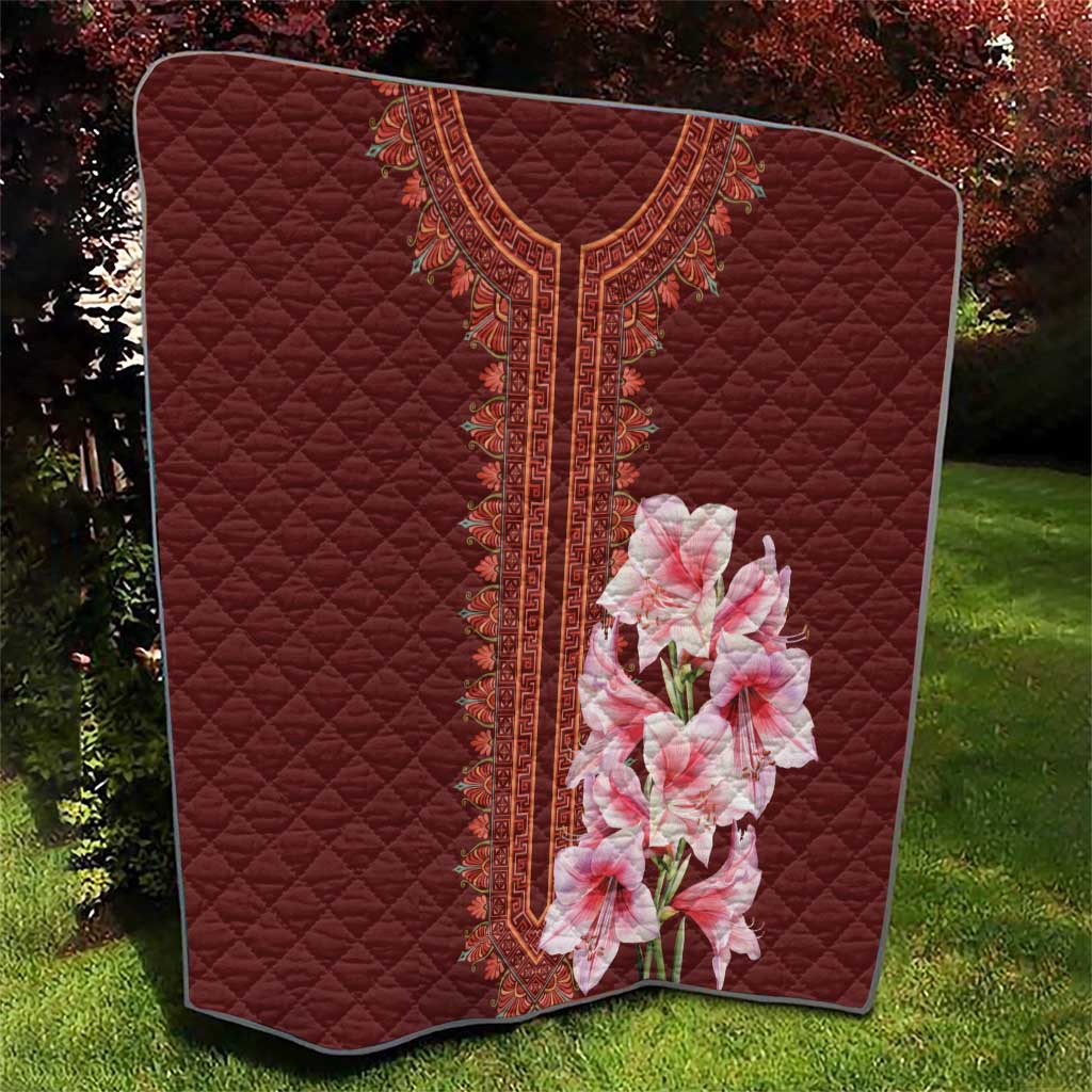 Africa Dashiki Quilt With Belladonna Lily - Wonder Print Shop
