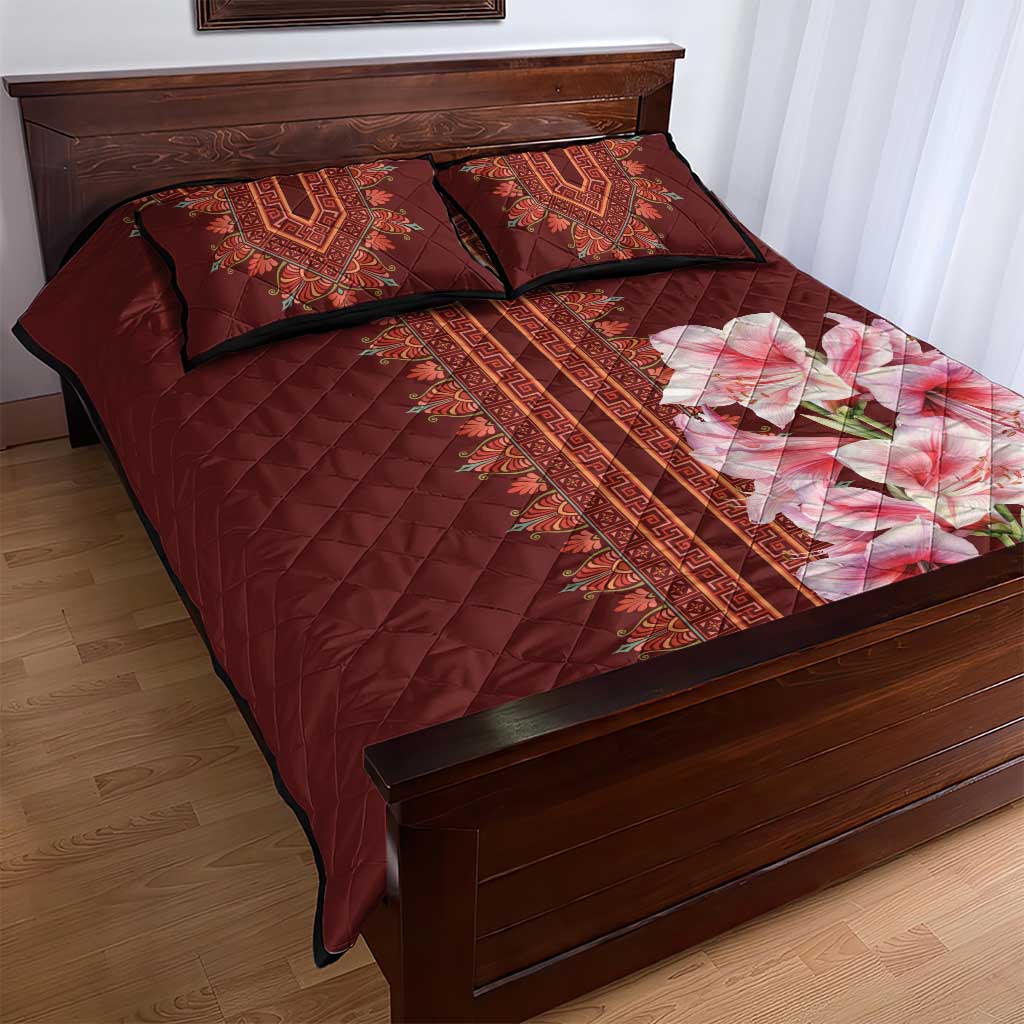 Africa Dashiki Quilt Bed Set With Belladonna Lily - Wonder Print Shop