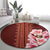 Africa Dashiki Round Carpet With Belladonna Lily