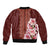 Africa Dashiki Sleeve Zip Bomber Jacket With Belladonna Lily - Wonder Print Shop