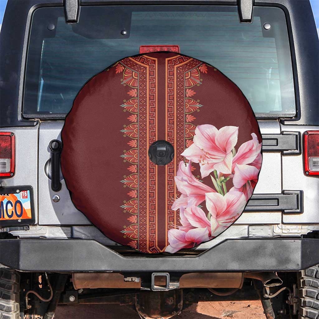 Africa Dashiki Spare Tire Cover With Belladonna Lily - Wonder Print Shop