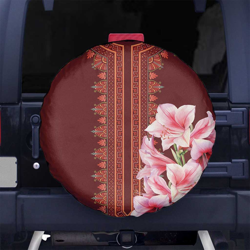Africa Dashiki Spare Tire Cover With Belladonna Lily - Wonder Print Shop