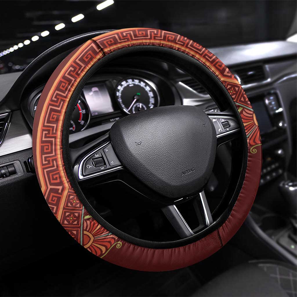 Africa Dashiki Steering Wheel Cover With Belladonna Lily - Wonder Print Shop