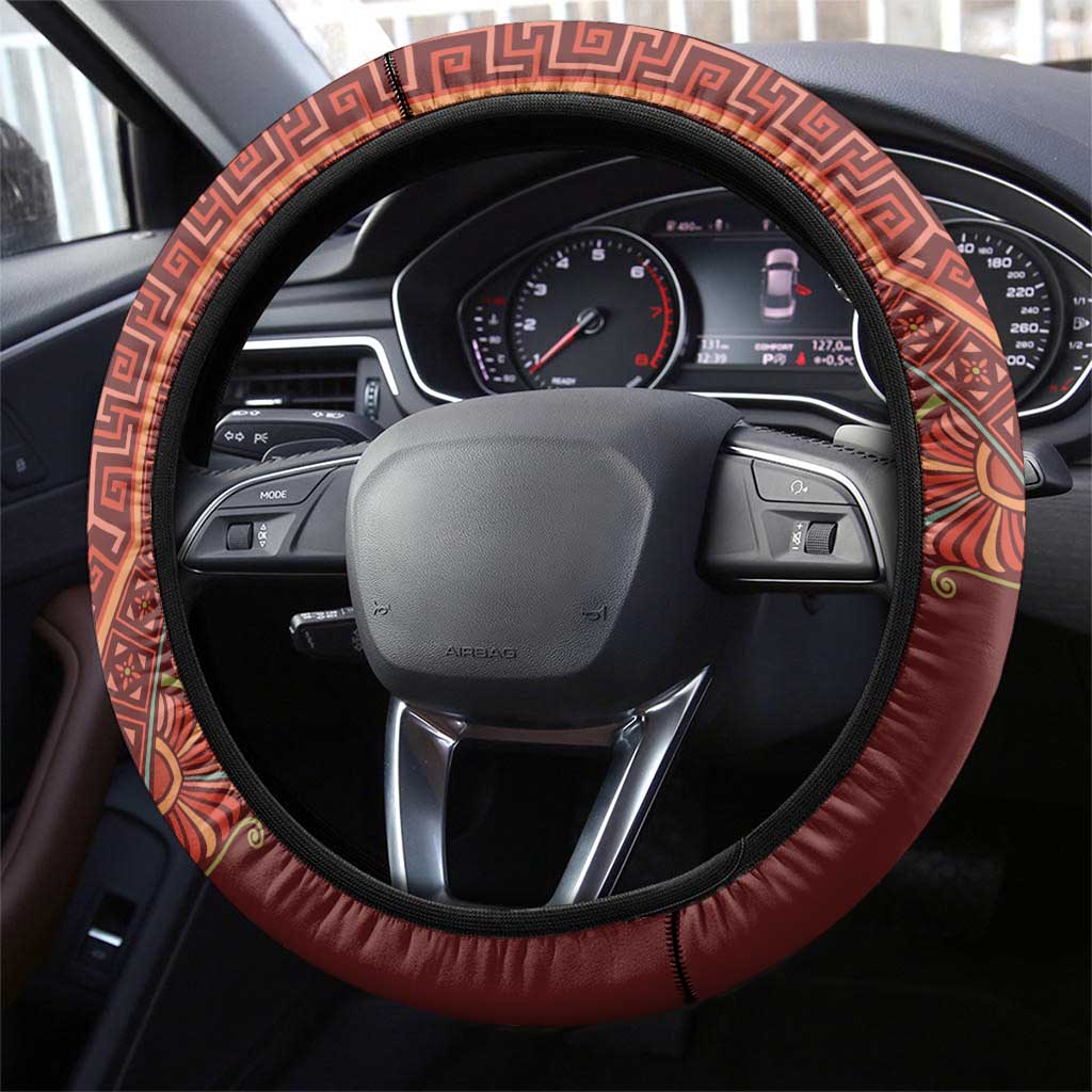 Africa Dashiki Steering Wheel Cover With Belladonna Lily - Wonder Print Shop