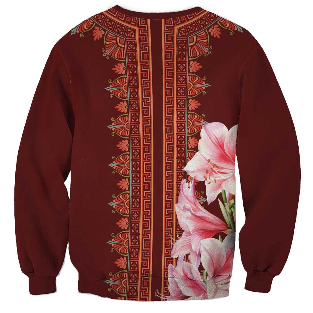 Africa Dashiki Sweatshirt With Belladonna Lily - Wonder Print Shop