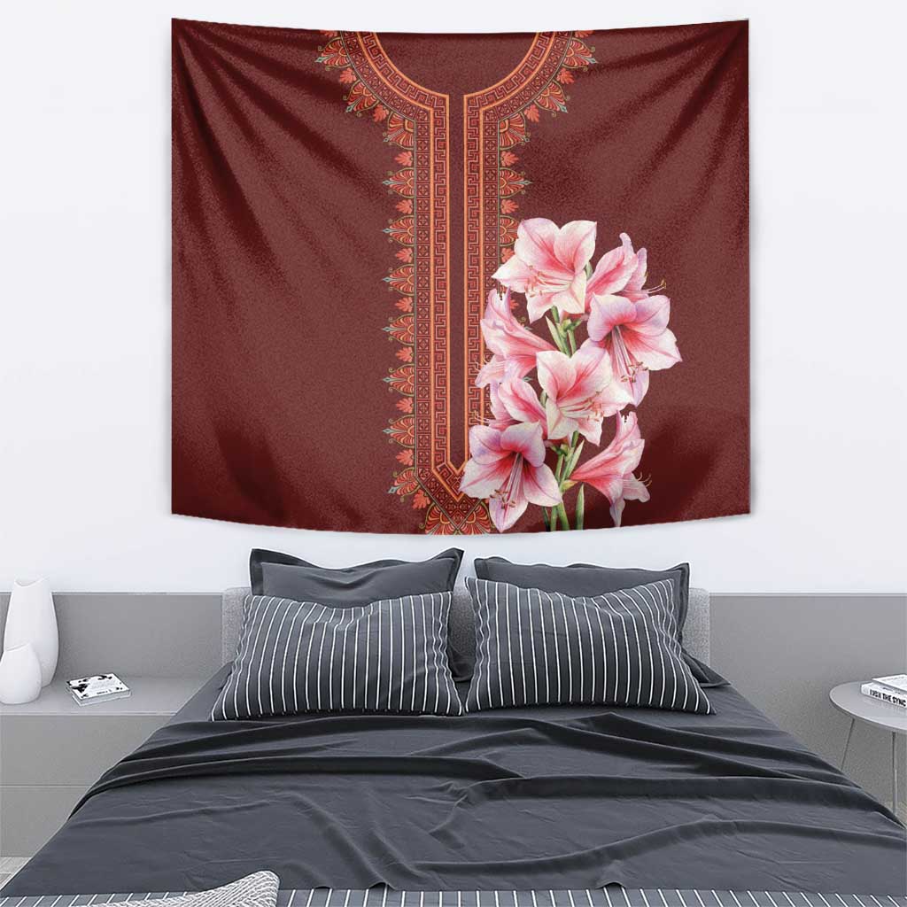 Africa Dashiki Tapestry With Belladonna Lily - Wonder Print Shop