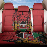 Kenya Back Car Seat Cover Coat Of Arms With Kente Patterns - Wonder Print Shop