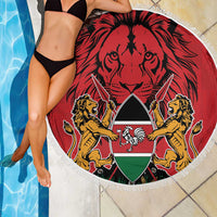 Kenya Beach Blanket Coat Of Arms With Kente Patterns - Wonder Print Shop