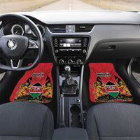 Kenya Car Mats Coat Of Arms With Kente Patterns - Wonder Print Shop