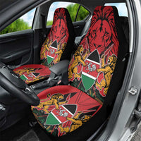 Kenya Car Seat Cover Coat Of Arms With Kente Patterns - Wonder Print Shop
