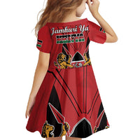 Kenya Family Matching Long Sleeve Bodycon Dress and Hawaiian Shirt Coat Of Arms With Kente Patterns - Wonder Print Shop