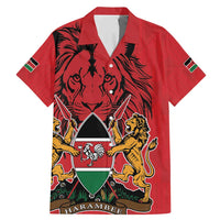 Kenya Family Matching Mermaid Dress and Hawaiian Shirt Coat Of Arms With Kente Patterns - Wonder Print Shop