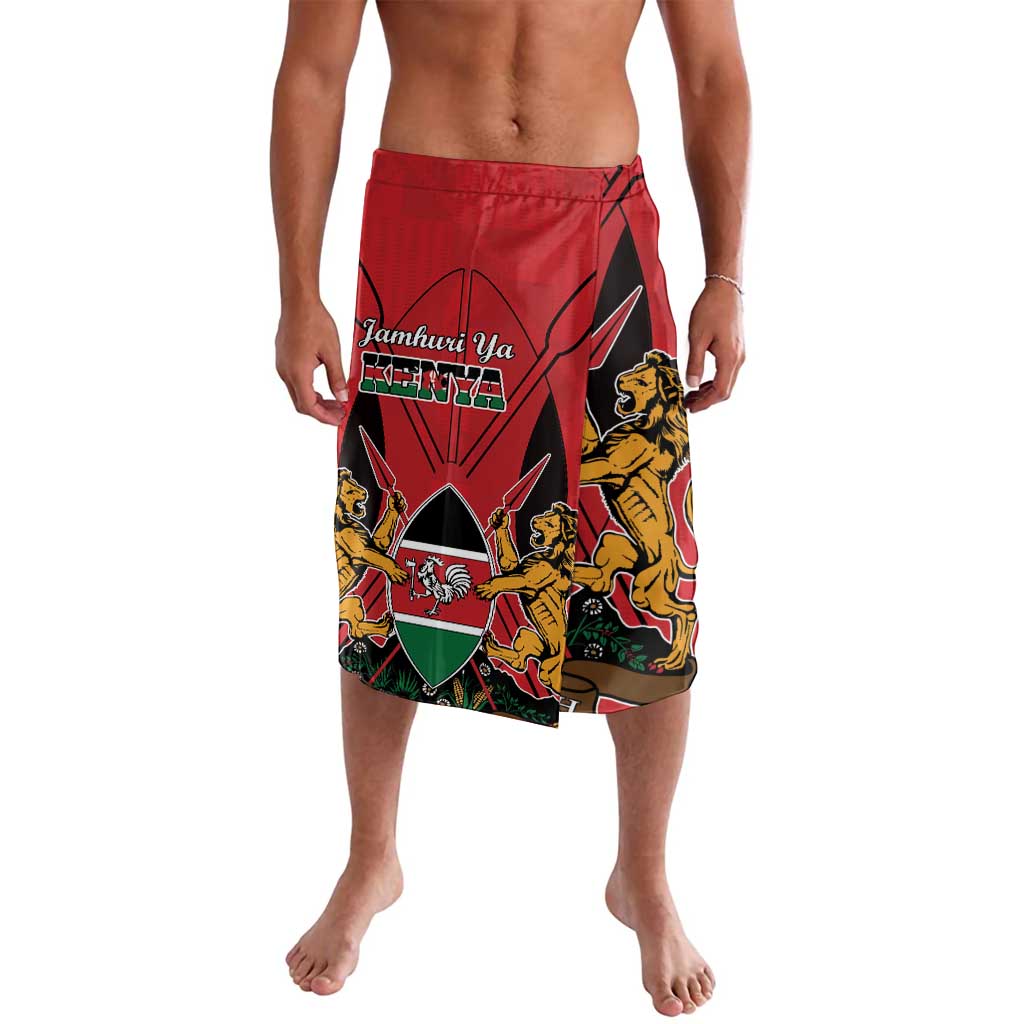 Kenya Lavalava Coat Of Arms With Kente Patterns - Wonder Print Shop