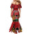 Kenya Mermaid Dress Coat Of Arms With Kente Patterns - Wonder Print Shop