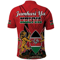 Kenya Polo Shirt Coat Of Arms With Kente Patterns - Wonder Print Shop
