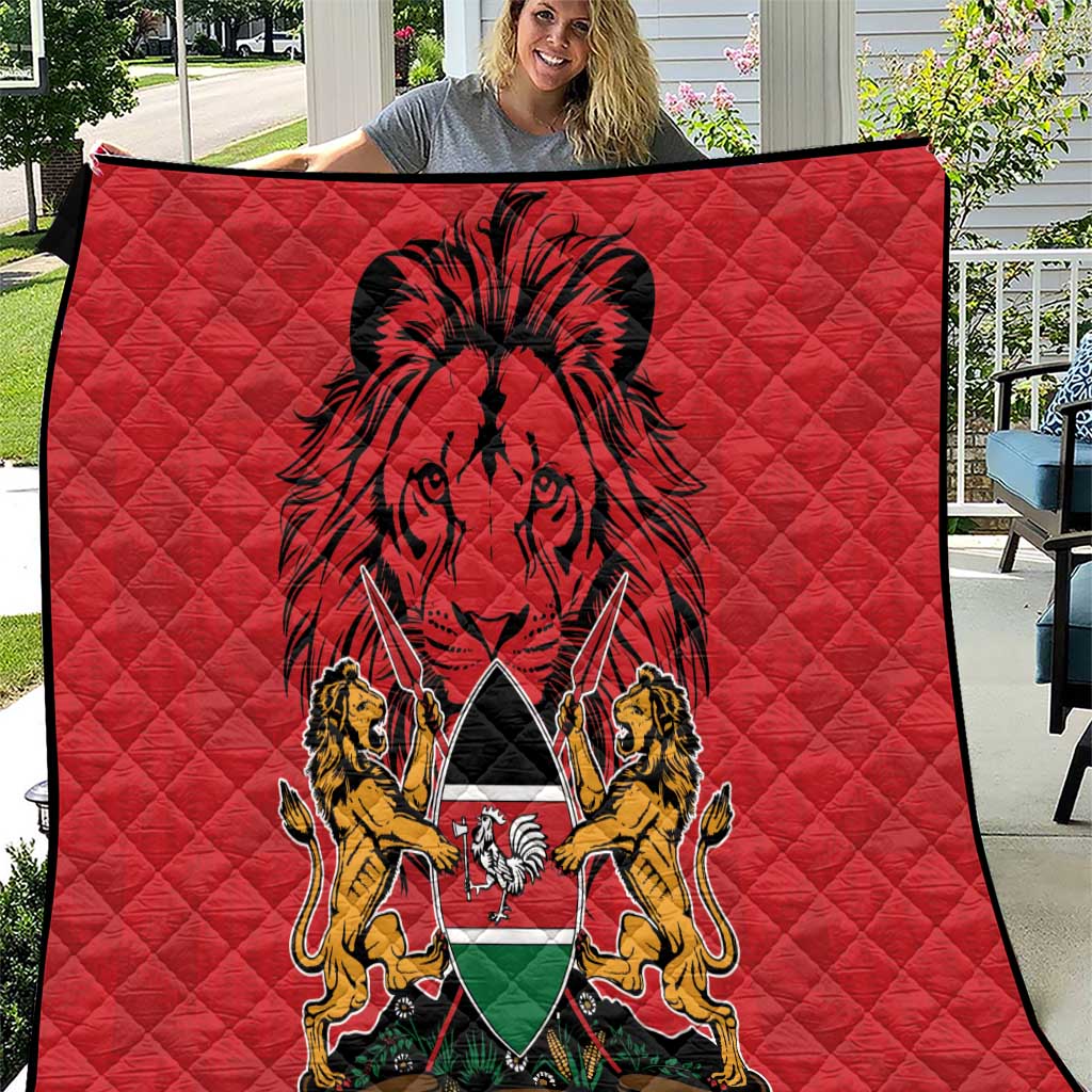Kenya Quilt Coat Of Arms With Kente Patterns - Wonder Print Shop