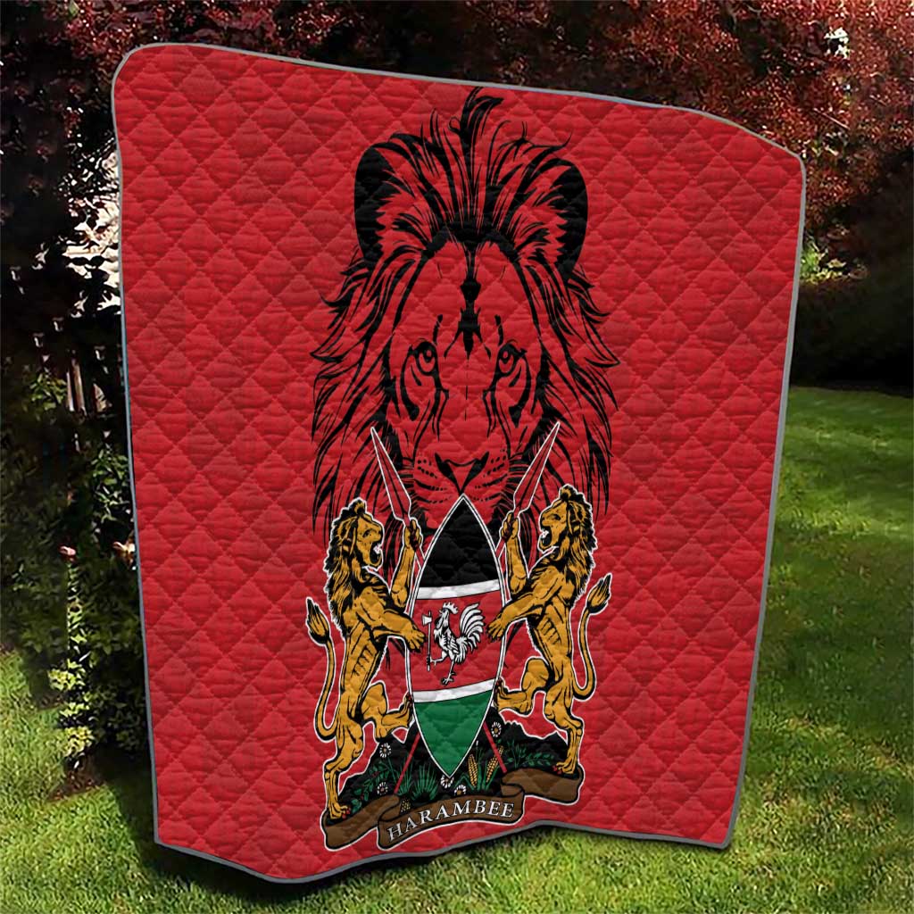 Kenya Quilt Coat Of Arms With Kente Patterns - Wonder Print Shop