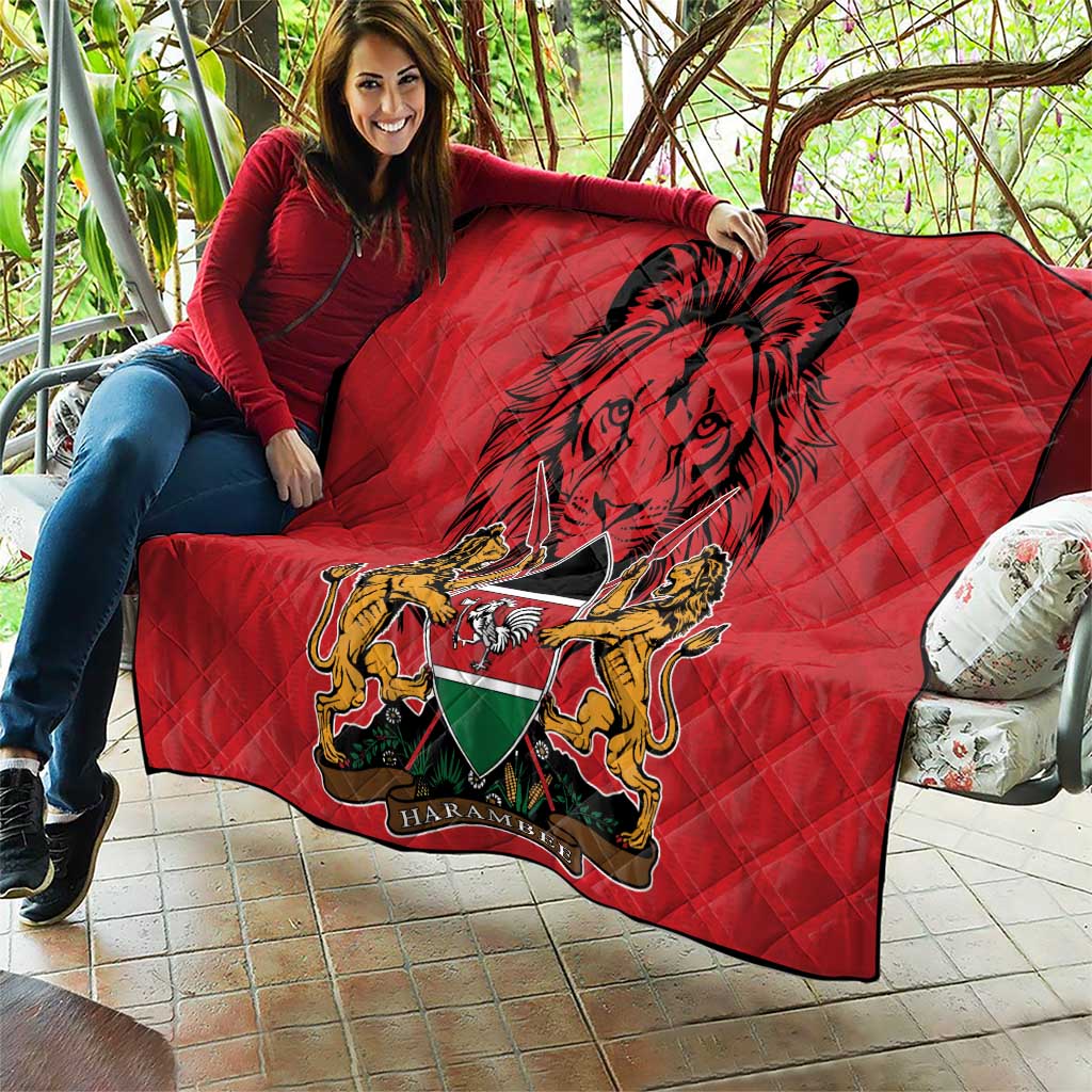 Kenya Quilt Coat Of Arms With Kente Patterns - Wonder Print Shop
