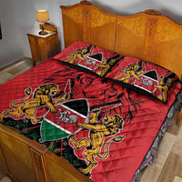 Kenya Quilt Bed Set Coat Of Arms With Kente Patterns - Wonder Print Shop