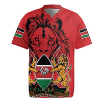 Kenya Rugby Jersey Coat Of Arms With Kente Patterns - Wonder Print Shop