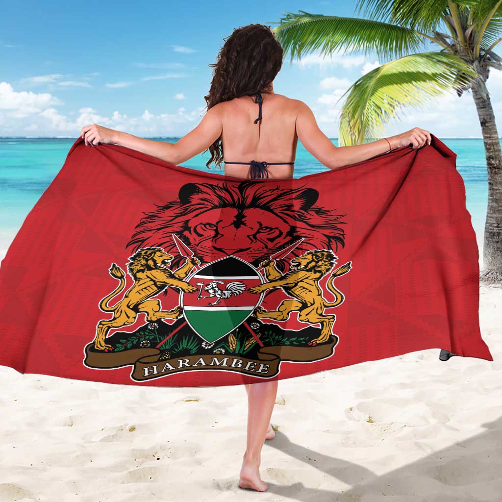 Kenya Sarong Coat Of Arms With Kente Patterns - Wonder Print Shop