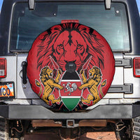 Kenya Spare Tire Cover Coat Of Arms With Kente Patterns - Wonder Print Shop