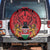 Kenya Spare Tire Cover Coat Of Arms With Kente Patterns - Wonder Print Shop